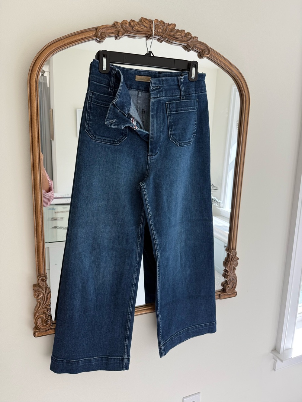 Maeve Colette High-Rise Wide-Leg Cropped Jeans